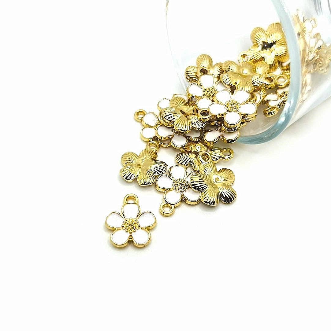 Gold Enameled Row Counter Chain