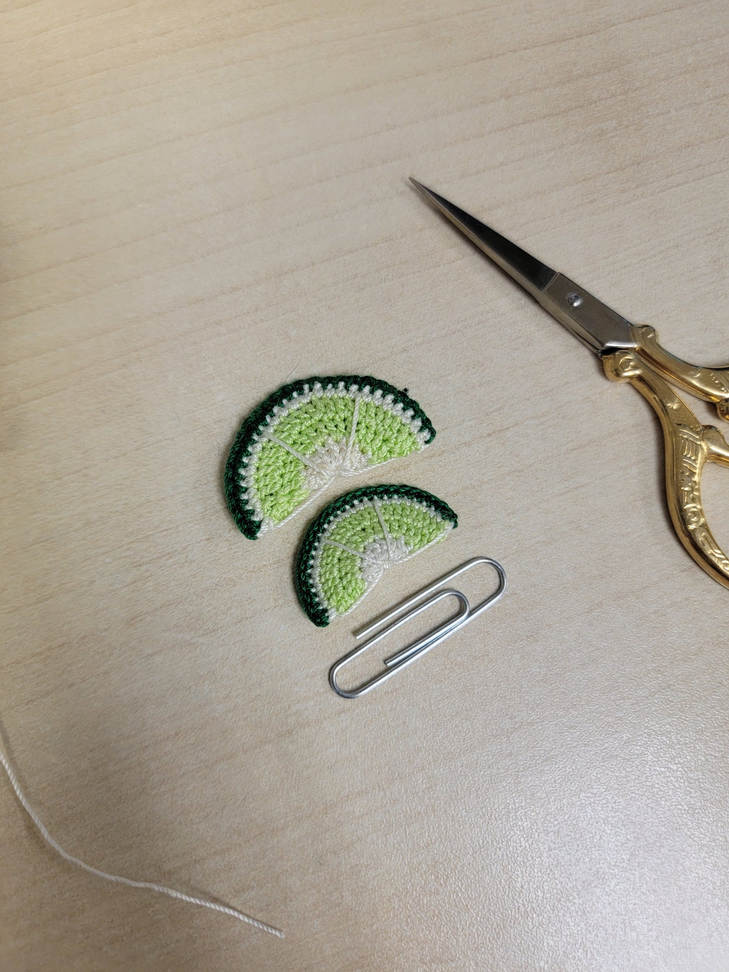 🍋Crochet Citrus Slice Earrings (Lemon, Lime, Orange)