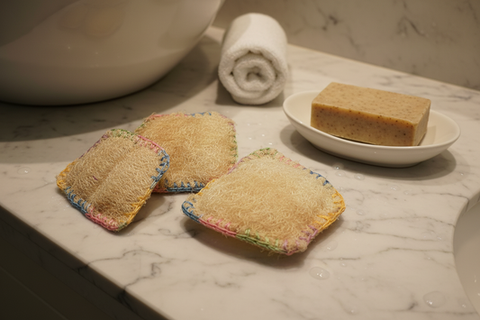 Hand-Sewn Loofah (Luffa) Sponges