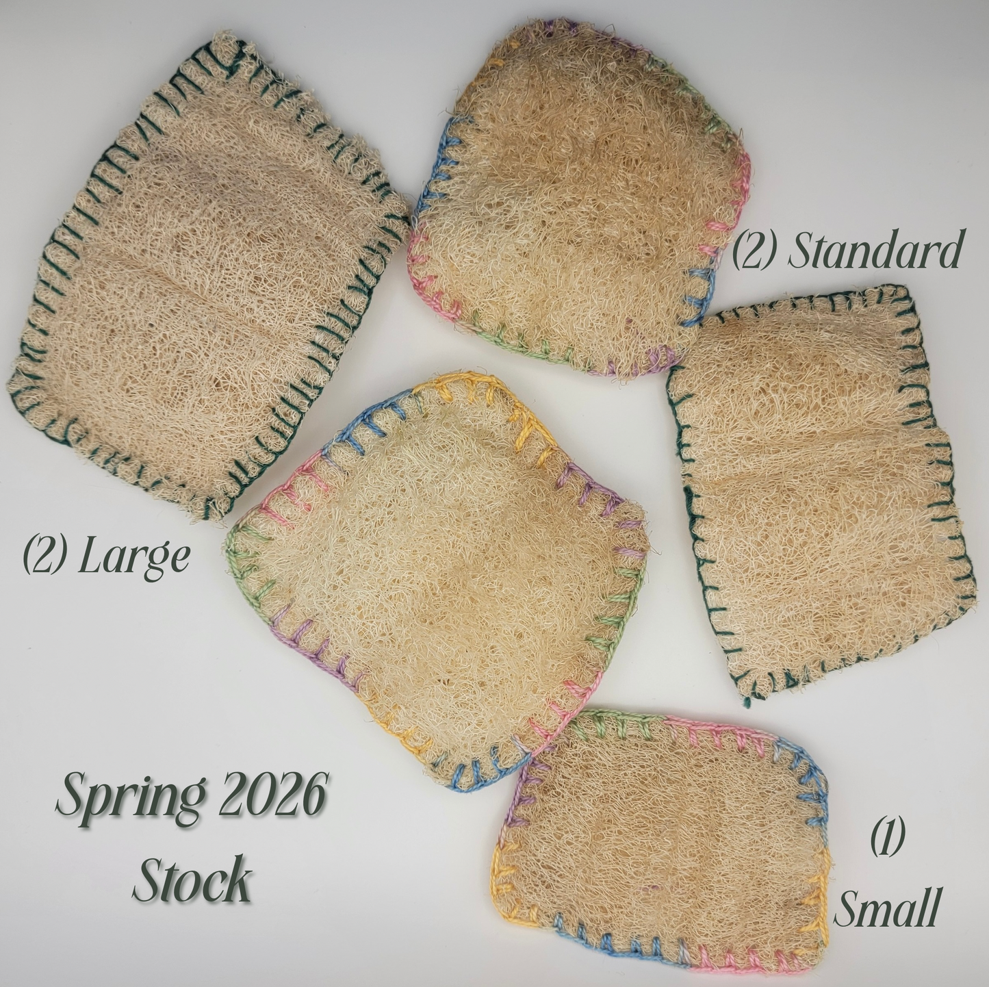 Hand-Sewn Loofah (Luffa) Sponges