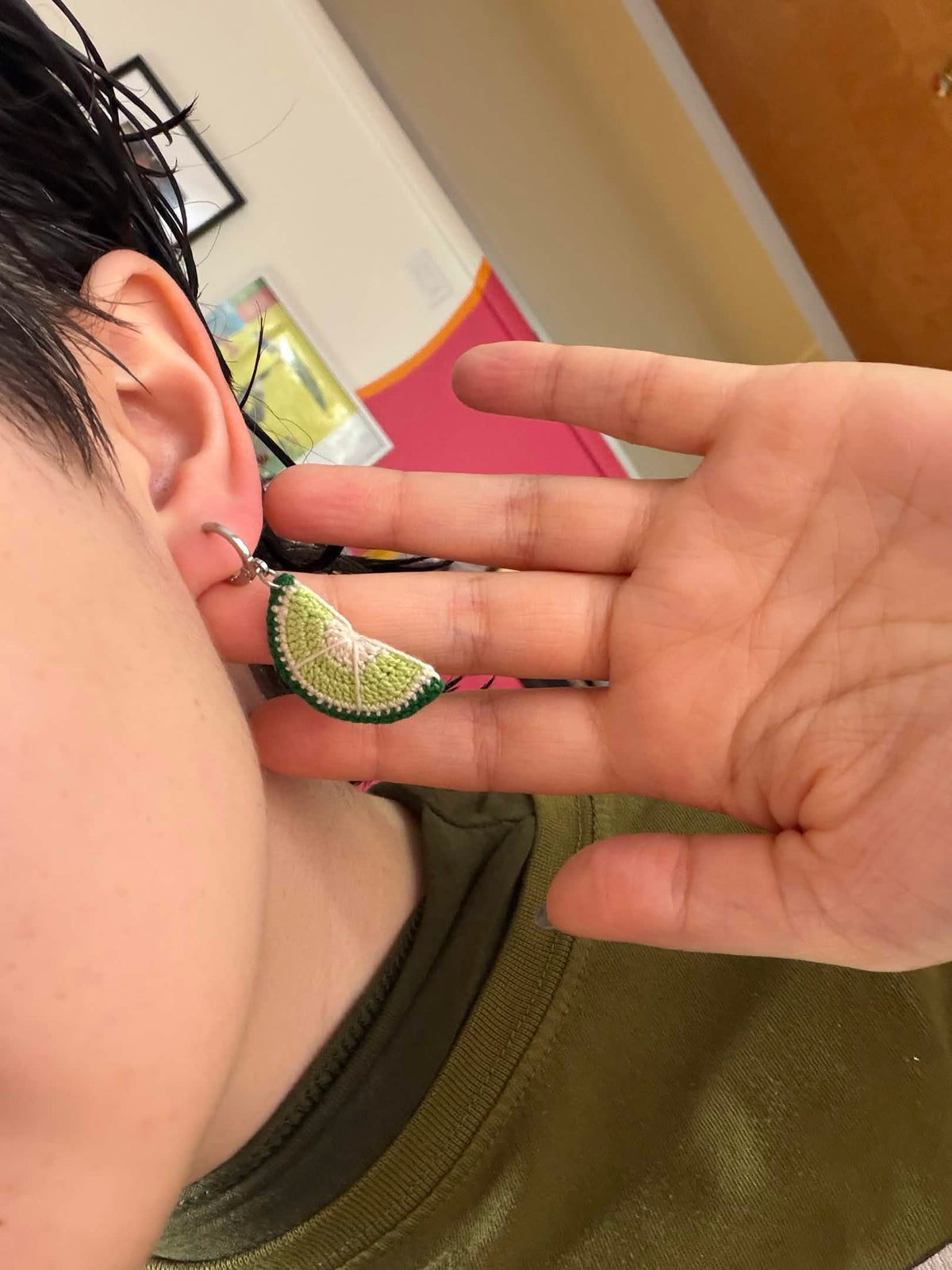 🍋Crochet Citrus Slice Earrings